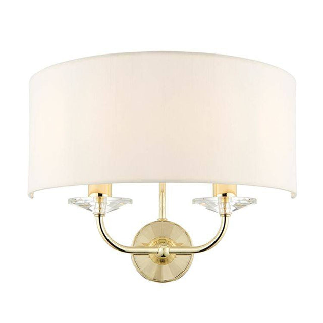 Nixon 2-Light Wall Light Brass - Comet Lighting