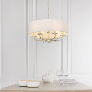 Nixon 6-Light Pendant Ceiling Light Brass - Comet Lighting