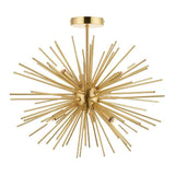 Orta 6Lt Semi-Flush Ceiling Light Gold - Comet Lighting