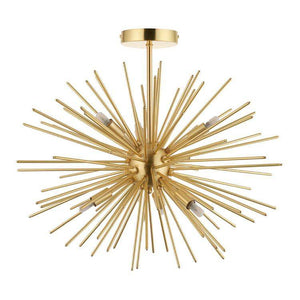 Orta 6Lt Semi-Flush Ceiling Light Gold - Comet Lighting