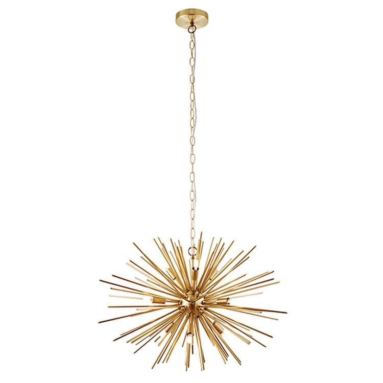 Orta 9-Light Pendant Ceiling Light Satin Gold - Comet Lighting