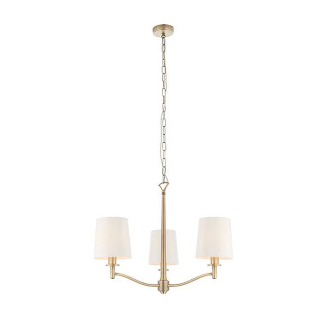 Ortona 3-Light Pendant Ceiling Light Antique Brass - Comet Lighting