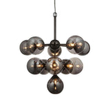 Oscar 11lt Pendant Ceiling Light Matt Black - Comet Lighting