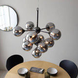 Oscar 11lt Pendant Ceiling Light Matt Black - Comet Lighting