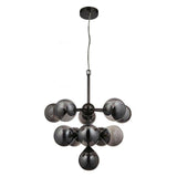 Oscar 11lt Pendant Ceiling Light Matt Black - Comet Lighting