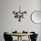 Oscar 11lt Pendant Ceiling Light Matt Black - Comet Lighting