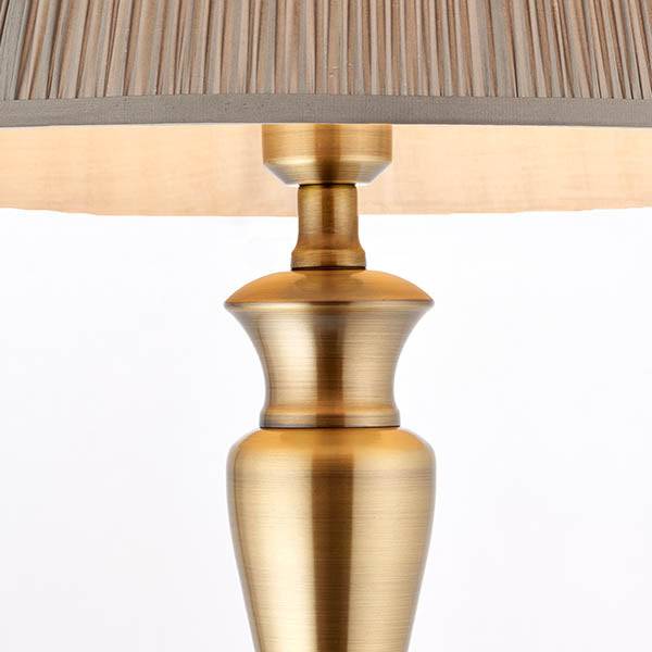 Oslo Base Only Floor Lamp Antique Brass - Comet Lighting