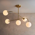 Otto 5-Light Semi Flush Ceiling Light - Comet Lighting