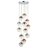 Paloma 12Lt Pendant Ceiling Light Chrome - Comet Lighting