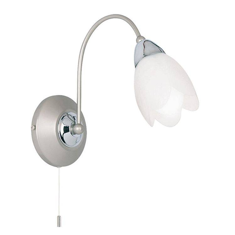 Petal 1-Light Wall Light Chrome - Comet Lighting