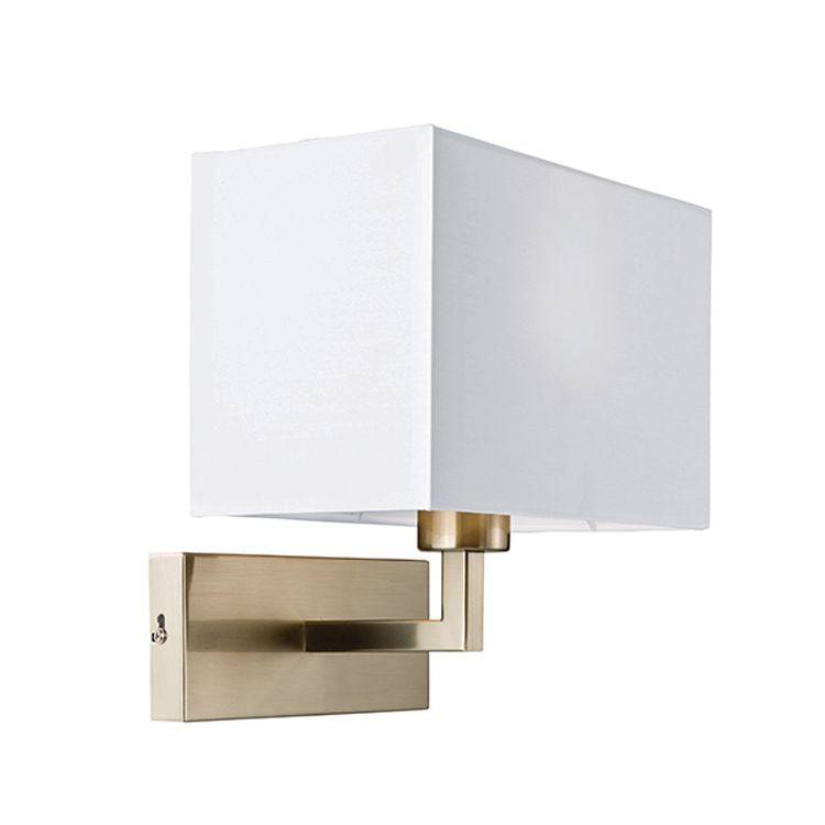 Piccolo 1-Light Wall Light Nickel White Shade - Comet Lighting