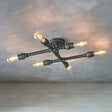 Pipe 6-Light Semi-Flush Ceiling Light - Comet Lighting