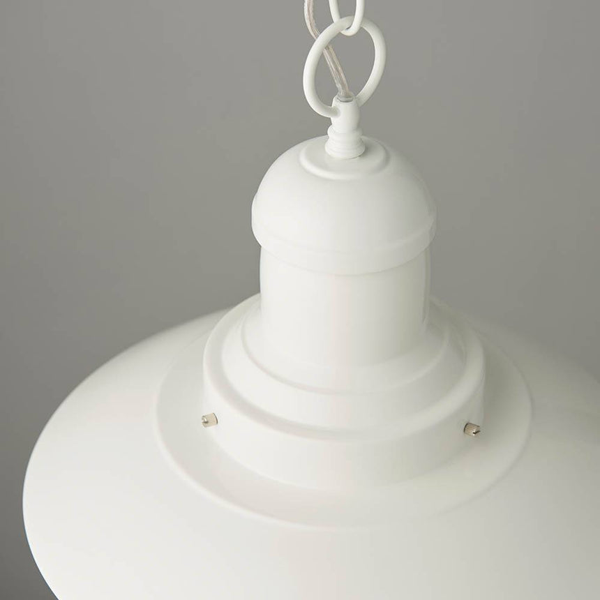 Polperro Pendant Ceiling Light Cream - Comet Lighting