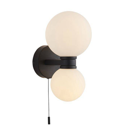 Pulsa 2Lt Wall Light Matt Black - Comet Lighting