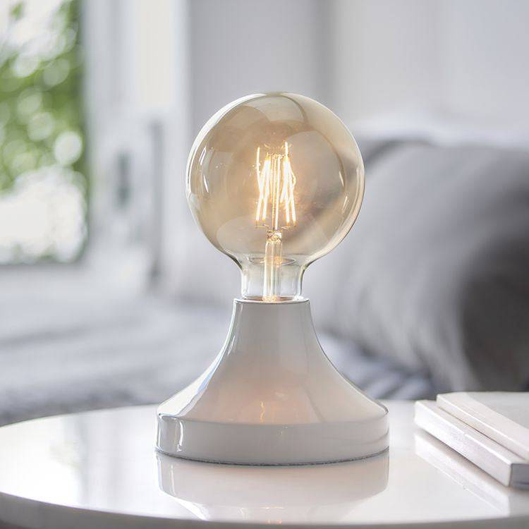 Quay Table Lamp Gloss White - Comet Lighting