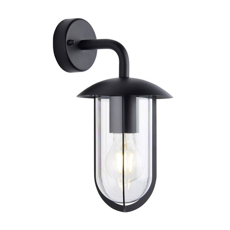 Quinn Outdoor Wall Light Black - Comet Lighting