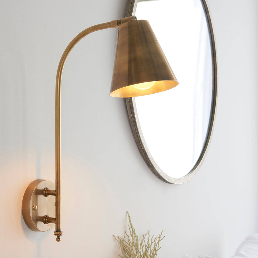 Radha Wall Light Antique Brass - Comet Lighting