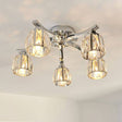 Ria 5Lt Semi-Flush Ceiling Light Chrome - Comet Lighting