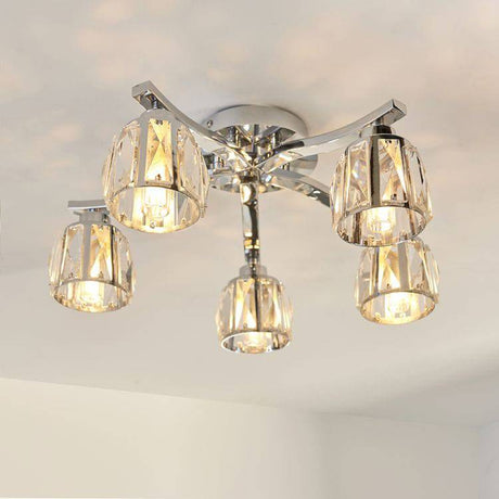 Ria 5Lt Semi-Flush Ceiling Light Chrome - Comet Lighting