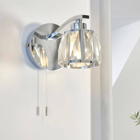 Ria Wall Light Chrome - Comet Lighting