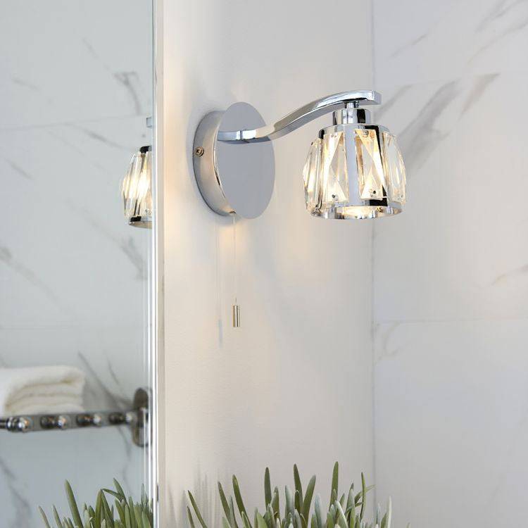 Ria Wall Light Chrome - Comet Lighting