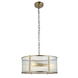 Ridgeton 3lt Pendant Ceiling Light Antique Brass - Comet Lighting