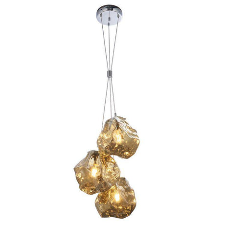 Rock 3Lt Pendant Ceiling Light Metallic Bronze - Comet Lighting