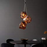 Rock 3Lt Pendant Ceiling Light Metallic Copper - Comet Lighting