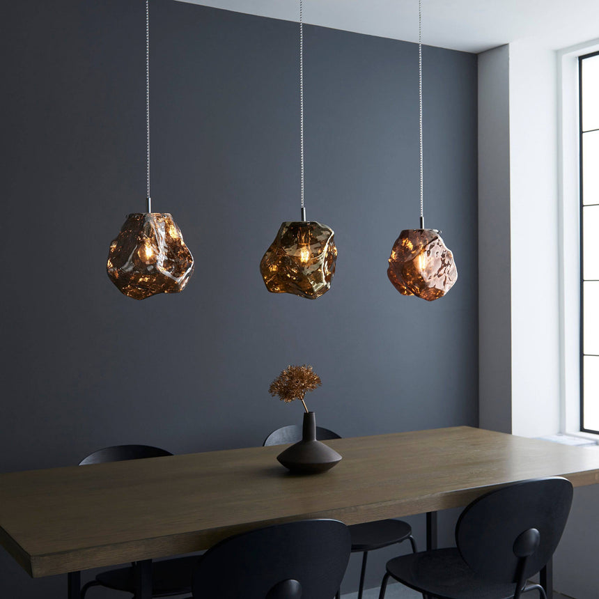 Rock Pendant Ceiling Light Metallic Bronze - Comet Lighting