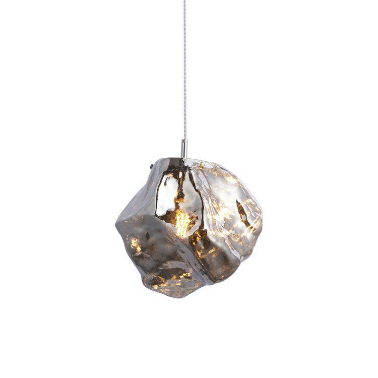 Rock Pendant Ceiling Light Metallic Chrome - Comet Lighting