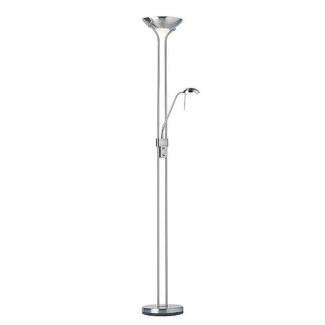 Rome Mother & Child Task Floor Lamp Satin Chrome - Comet Lighting