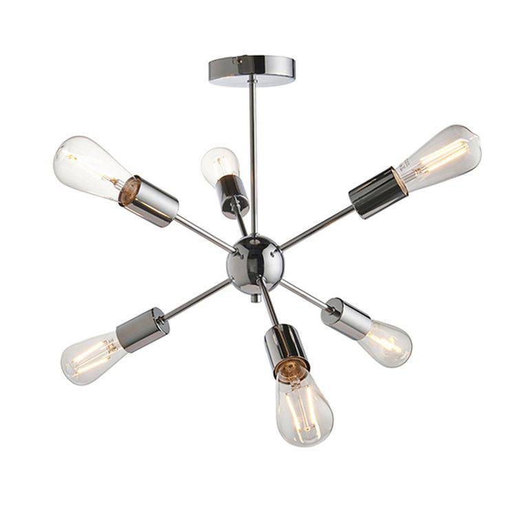 Rubens 6-Light Semi-Flush Ceiling Light - Comet Lighting