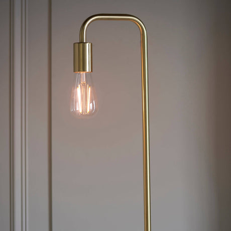 Rubens Floor Lamp Brushed Brass - Comet Lighting