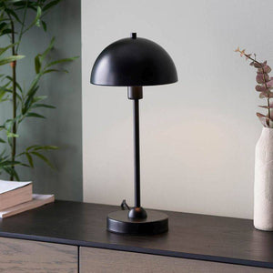 Saroma Table Lamp Matt Black - Comet Lighting