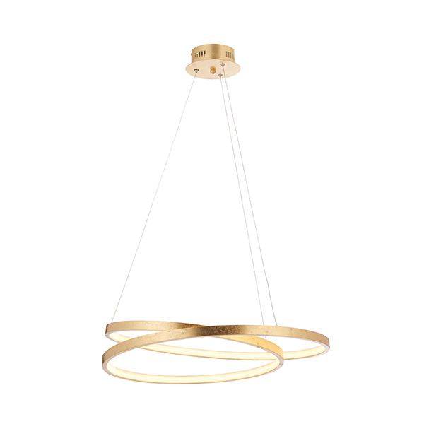 Scribble Ring Pendant Ceiling Light Gold Leaf - Comet Lighting