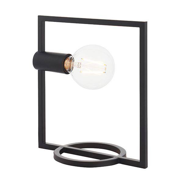 Shape Rectangle Table Lamp Matt Black - Comet Lighting