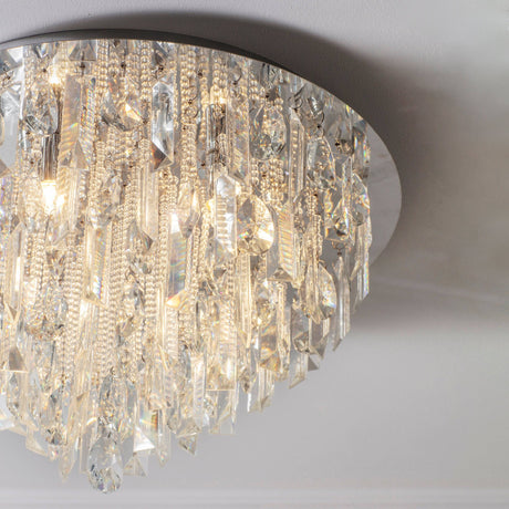 Siena 5-Light Flush Ceiling Light Chrome - Comet Lighting