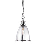 Storni Pendant Ceiling Light Large Nickel - Comet Lighting