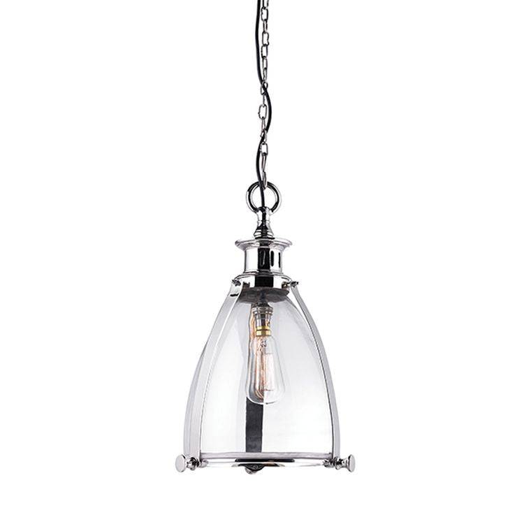 Storni Pendant Ceiling Light Large Nickel - Comet Lighting