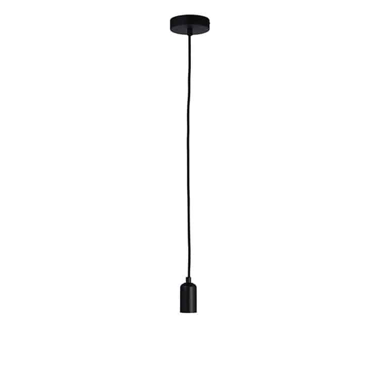 Studio 1-Light Pendant Ceiling Light Black - Comet Lighting