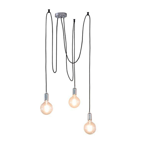 Studio 3-Light Pendant Ceiling Light Chrome - Comet Lighting