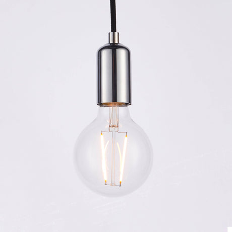 Studio 3-Light Pendant Ceiling Light Chrome - Comet Lighting