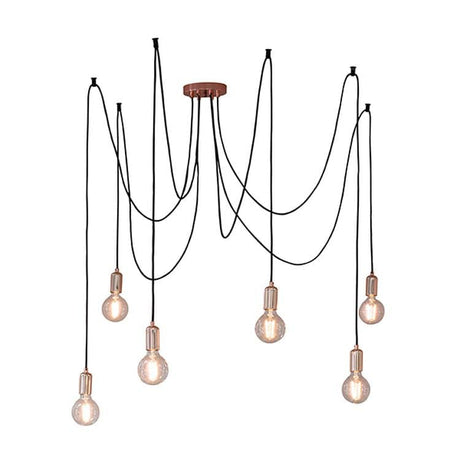 Studio 6-Light Pendant Ceiling Light Copper - Comet Lighting