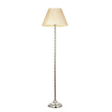 Suki Polished Nickel Floor Lamp & Chatsworth 16 inch Ivory Shade - Comet Lighting