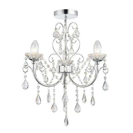 Tabitha 3-Light Semi Flush Ceiling Light Chrome - Comet Lighting