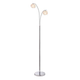 Talia 2-Light Floor Lamp Chrome - Comet Lighting