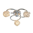 Talia 3-Light Semi Flush Ceiling Light Chrome - Comet Lighting