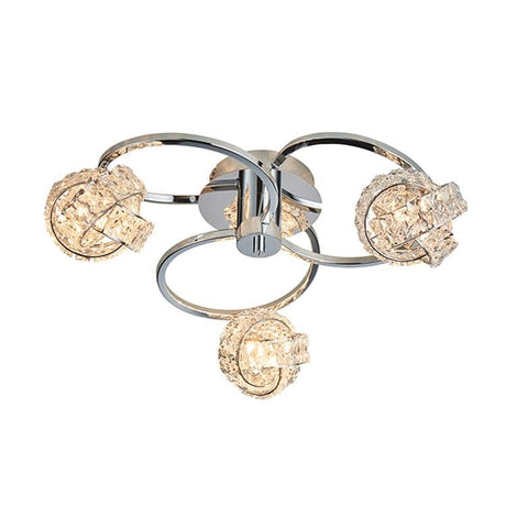 Talia 3-Light Semi Flush Ceiling Light Chrome - Comet Lighting