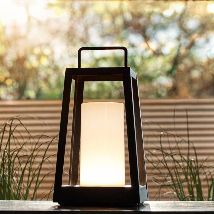 Tallow Table Touch Outdoor Table Lamp Matt Black - Comet Lighting