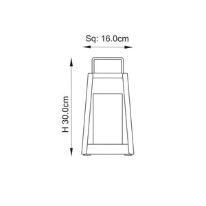 Tallow Table Touch Outdoor Table Lamp Matt Black - Comet Lighting